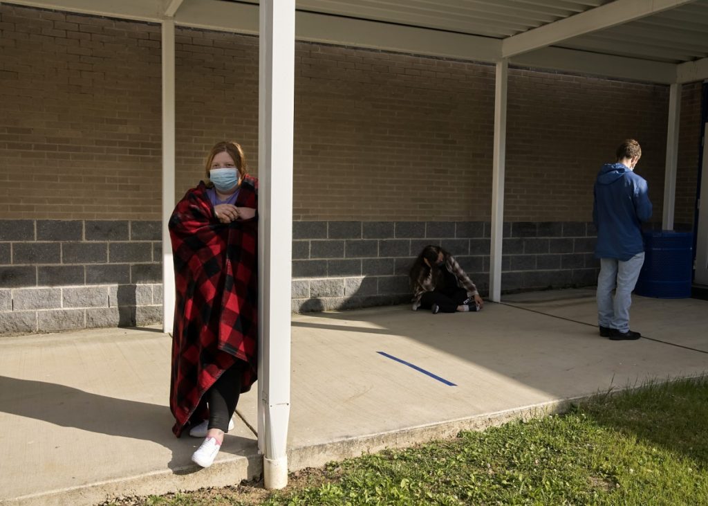 The Remote Area Medical clinic holds a pop-up event in Jellico, Tennessee, where the 54 bed acute care hospital has shut down. Photo: Stacey Kranitz/100 Days in Appalachia